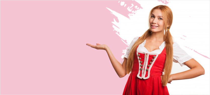 Red dirndl Dress