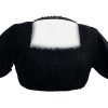 Modern Black Dirndl Blouse