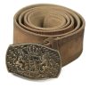 Stylish Brown Lederhosen Belt