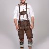 Dark Brown Lederhosen With Multiple Pockets